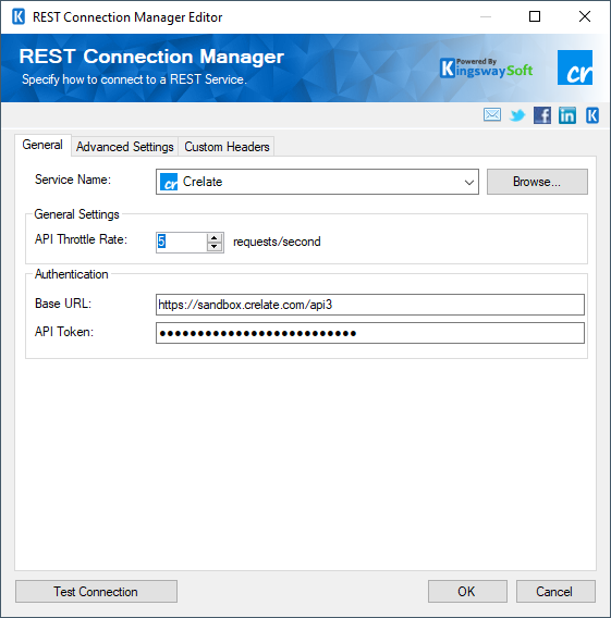 Crelate Rest Connection Manager
